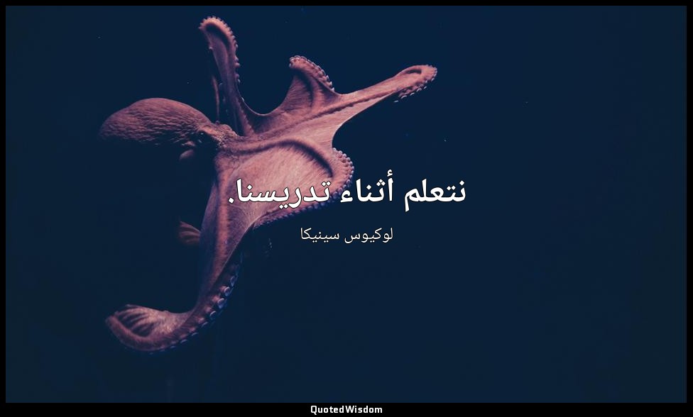 نتعلم أثناء تدريسنا. — لوكيوس سينيكا