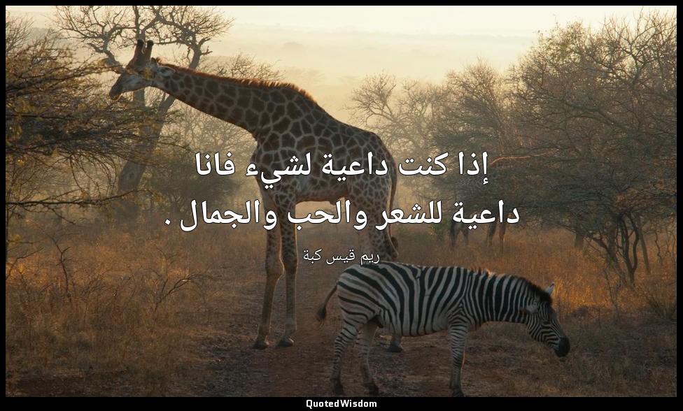 إذا كنت داعية لشيء فانا داعية للشعر والحب والجمال . — ريم قيس كبة