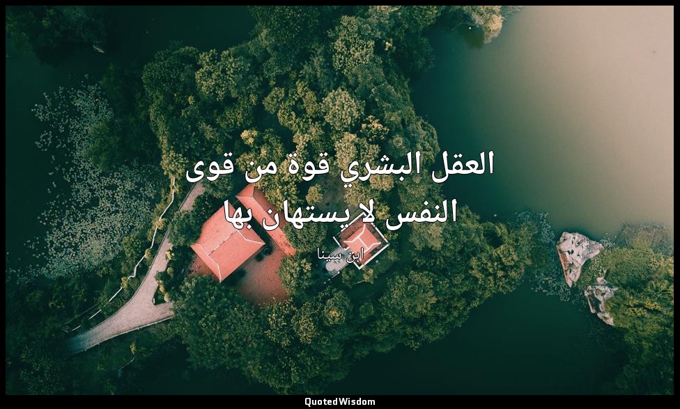 العقل البشري قوة من قوى النفس لا يستهان بها — ابن سينا