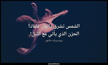 الشمس تشرق دائما ، فلماذا الحزن الذي يأتي مع الليل!. — روبندرونات طاغور