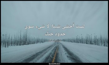 لست أخشى شيئا؛ لا شيء سوى حدود حبك. — فريدريك شيلر