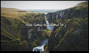 ما تبحث عنه يبحث عنك — جلال الدين الرومي