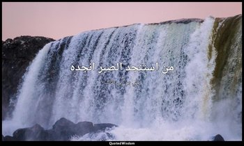 من استنجد الصبر انجده — علي بن أبي طالب