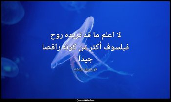 لا اعلم ما قد تريده روح فيلسوف أكثر من كونه راقصا جيدا — فريدريك نيتشه