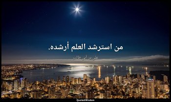 من استرشد العلم أرشده. — علي بن أبي طالب