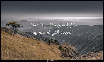 كل إنسان مذنب بالأعمال الجيدة التي لم يقم بها. — فولتير
