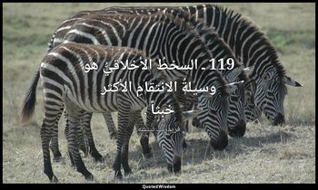 119 ـ السخطُ الأخلاقيُّ هو وسيلةُ الانتقامِ الأكثر خبثاً . — فريدريك نيتشه