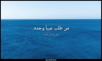 من طلب عيباً وجده. — علي بن أبي طالب
