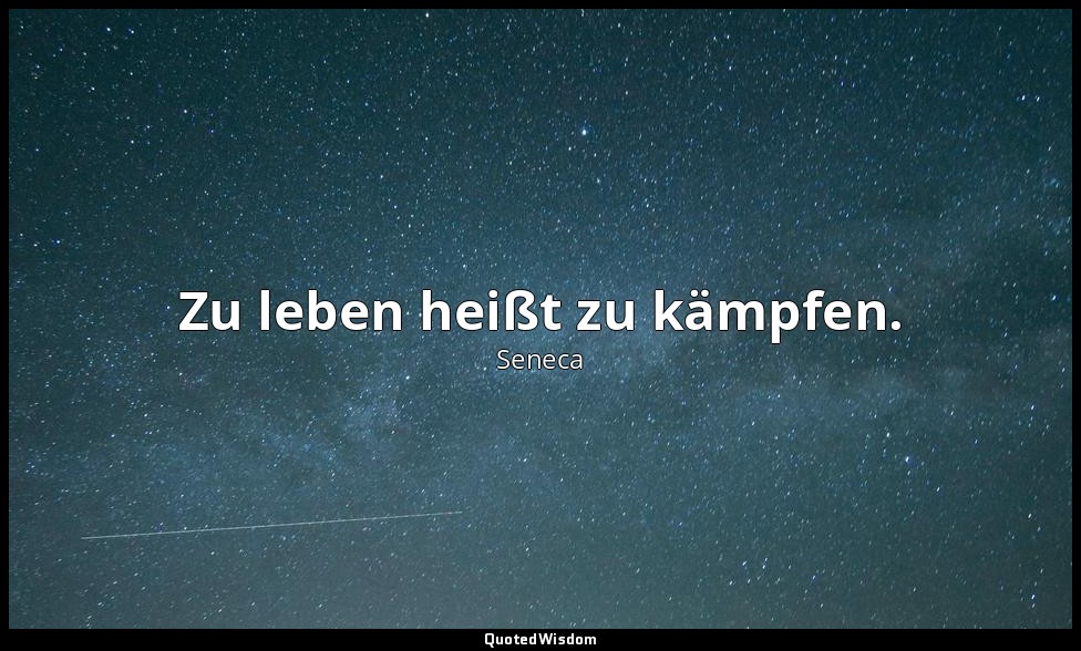 "Zu leben heißt zu kämpfen." - Moralische Briefe an Lucilius (Epistulae morales  — Seneca