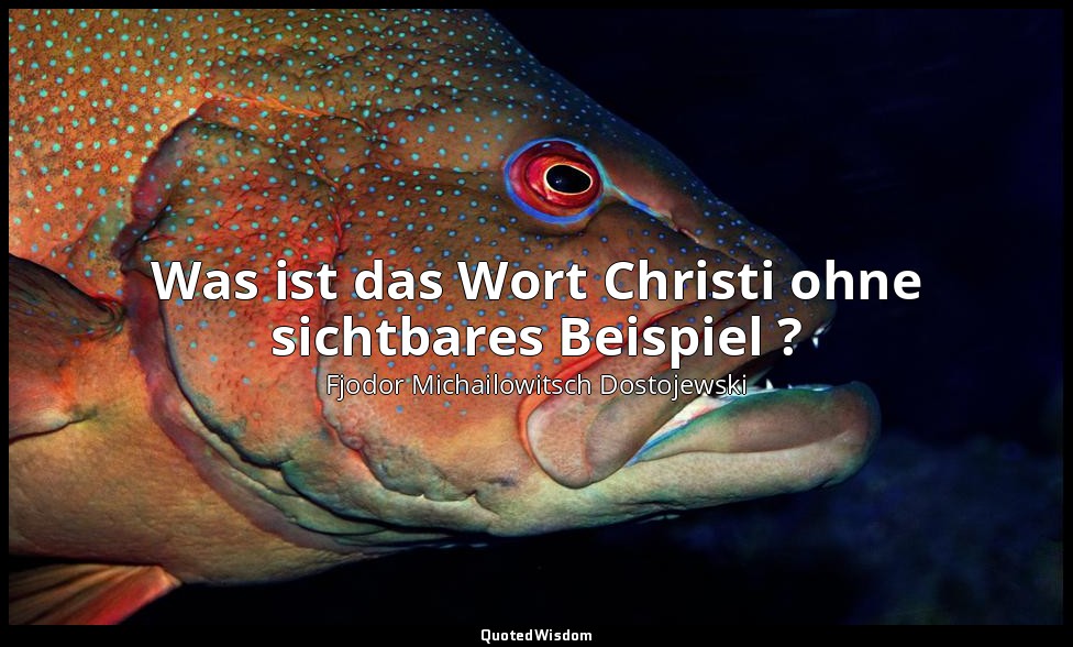 "Was ist das Wort Christi ohne sichtbares Beispiel ?" - Die Brüder Karamasow — Fjodor Michailowitsch Dostojewski