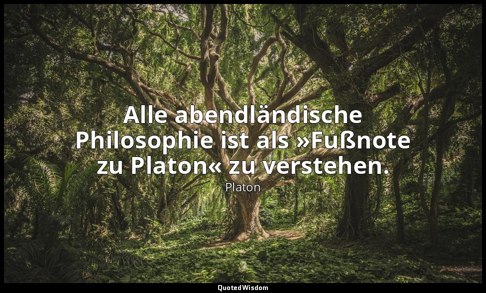 (Oft zitiert als "Alle abendländische Philosophie ist als »Fußnote zu Platon« zu — Platon