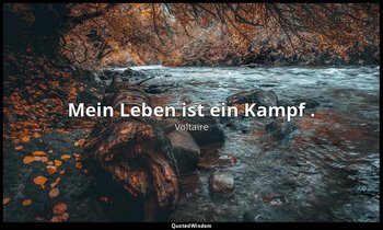 "Mein Leben ist ein Kampf ." - Le fanatisme, 2. Akt, 4. Szene / Mohammed; Nachzi — Voltaire