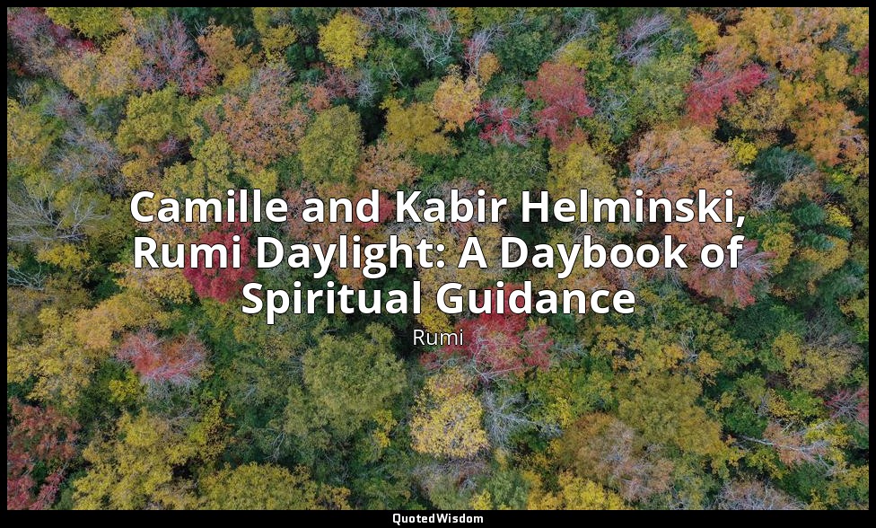 Camille and Kabir Helminski, Rumi Daylight: A Daybook of Spiritual Guidance — Rumi