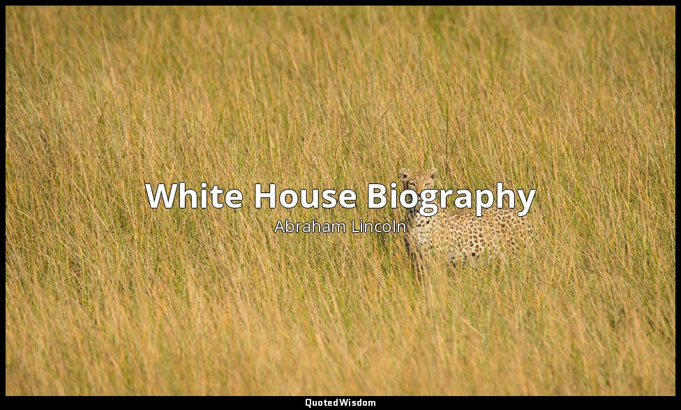 White House Biography — Abraham Lincoln