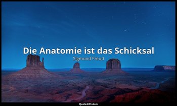 Die Anatomie ist das Schicksal — Sigmund Freud