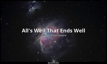 All's Well That Ends Well — William Shakespeare
