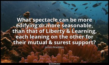 What spectacle can be more edifying or more seasonable, than that of Liberty & L — James Madison