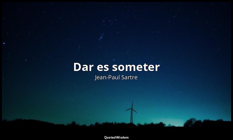 Dar es someter — Jean-Paul Sartre