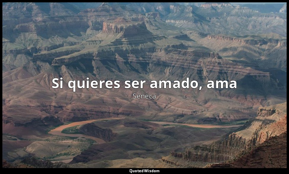 Si quieres ser amado, ama — Séneca