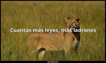 «Cuantas más leyes, más ladrones». — Laozi