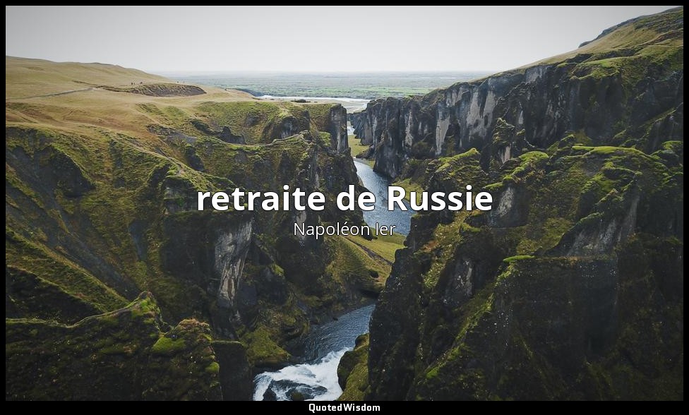 retraite de Russie — Napoléon Ier