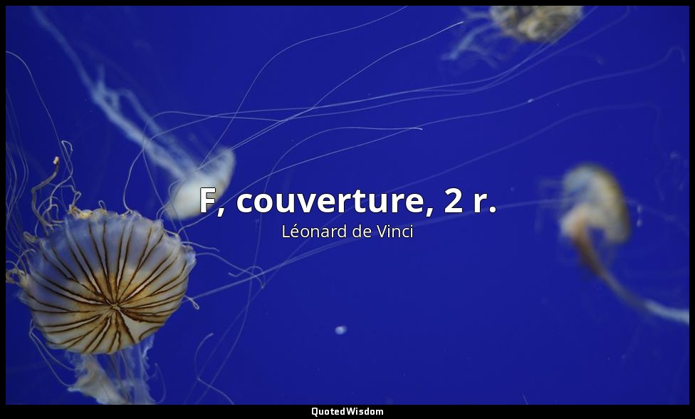 F, couverture, 2 r. — Léonard de Vinci