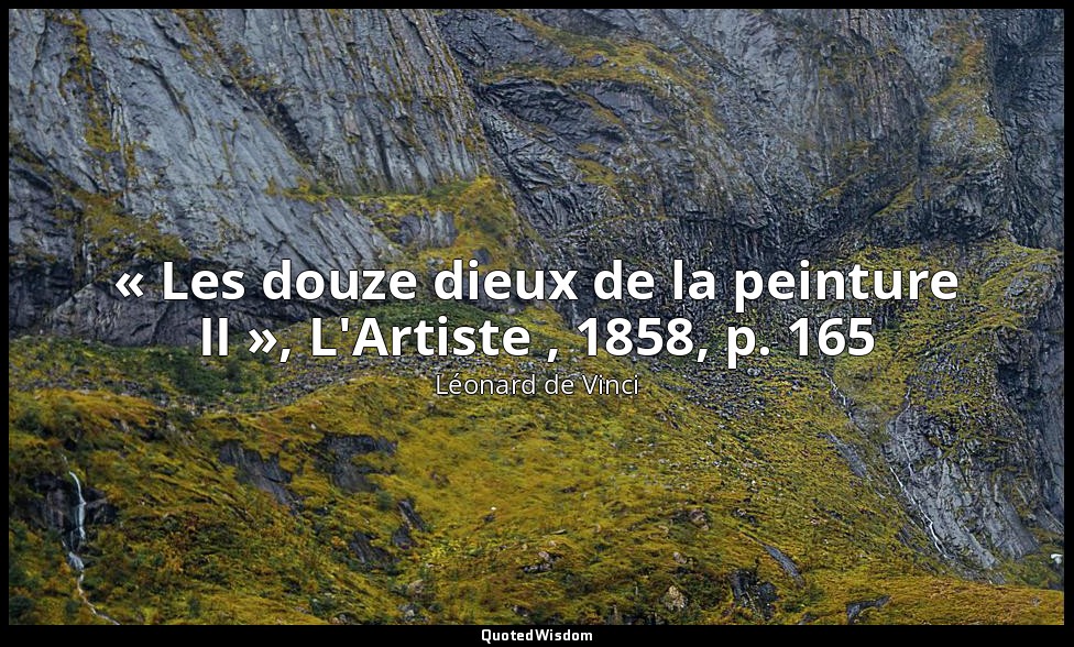 « Les douze dieux de la peinture II », L'Artiste , 1858, p. 165 — Léonard de Vinci