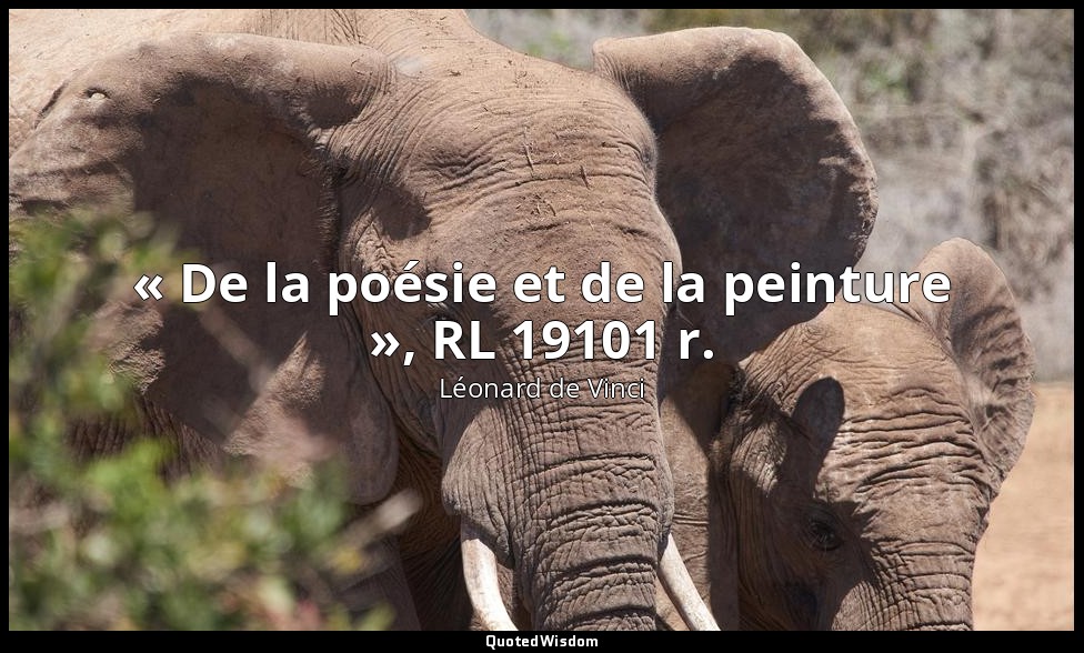 « De la poésie et de la peinture », RL 19101 r. — Léonard de Vinci
