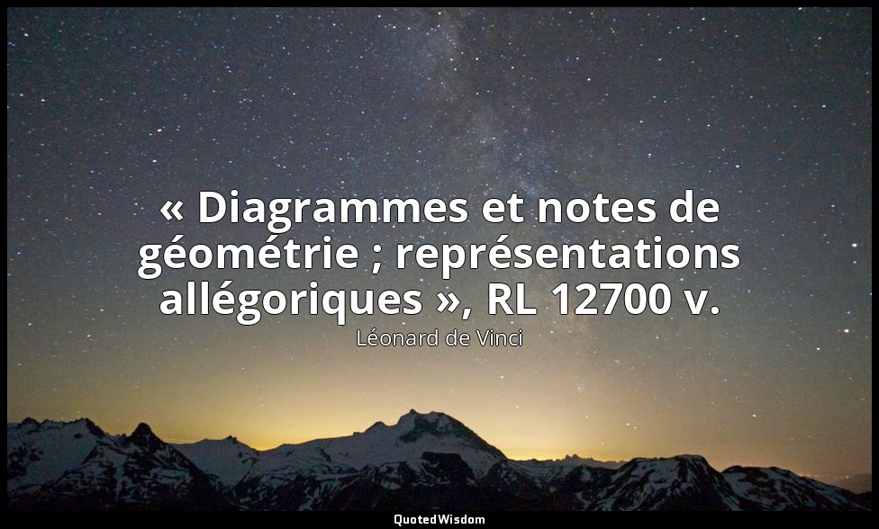 « Diagrammes et notes de géométrie ; représentations allégoriques », RL 12700 v. — Léonard de Vinci