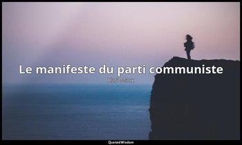 Le manifeste du parti communiste — Karl Marx
