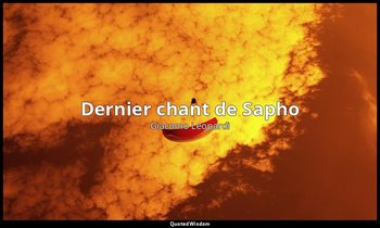 Dernier chant de Sapho — Giacomo Leopardi