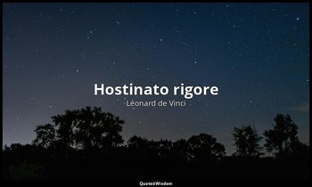 « Hostinato rigore » — Léonard de Vinci