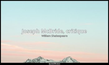 Joseph McBride, critique — William Shakespeare