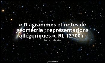 « Diagrammes et notes de géométrie ; représentations allégoriques », RL 12700 r. — Léonard de Vinci