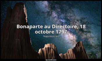 Bonaparte au Directoire, 18 octobre 1797 — Napoléon Ier