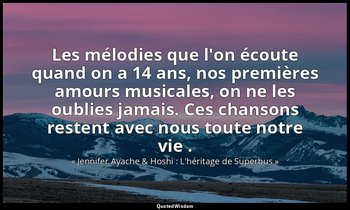 Les mélodies que l'on écoute quand on a 14 ans, nos premières amours musicales,  — « Jennifer Ayache & Hoshi : L'héritage de Superbus »