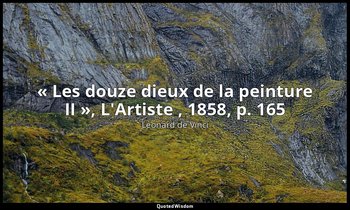 « Les douze dieux de la peinture II », L'Artiste , 1858, p. 165 — Léonard de Vinci