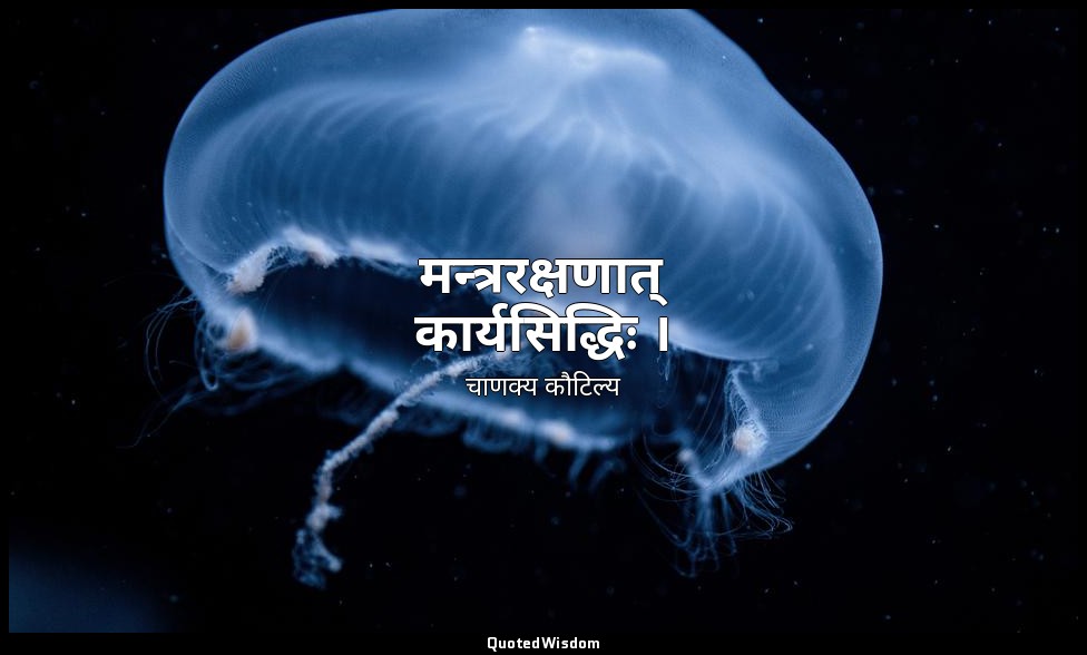 मन्त्ररक्षणात् कार्यसिद्धिः । — चाणक्य कौटिल्य