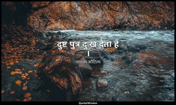 दुष्ट पुत्र दुःख देता है । — चाणक्य कौटिल्य