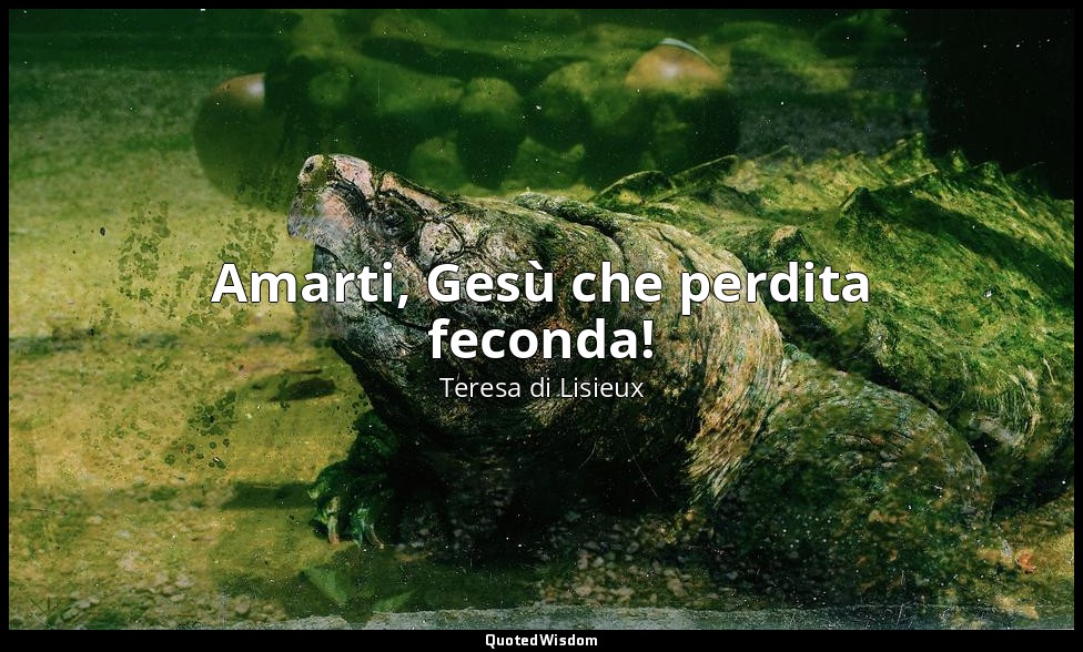 Amarti, Gesù che perdita feconda! — Teresa di Lisieux