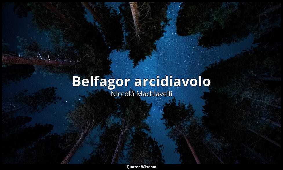 Belfagor arcidiavolo — Niccolò Machiavelli