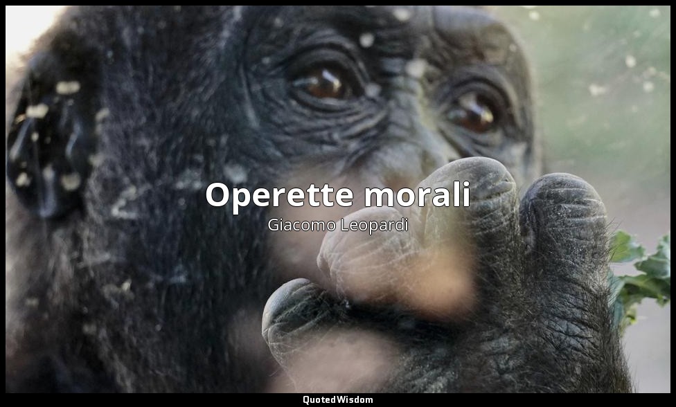 Operette morali — Giacomo Leopardi