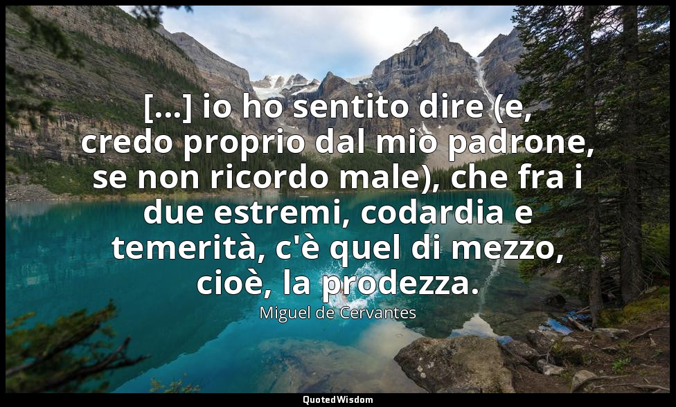 [...] io ho sentito dire (e, credo proprio dal mio padrone, se non ricordo male) — Miguel de Cervantes