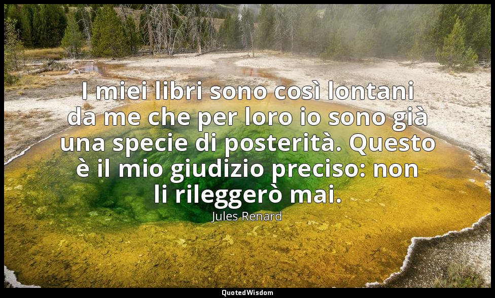 I miei libri sono così lontani da me che per loro io sono già una specie di post — Jules Renard