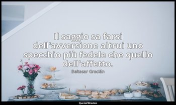 Il saggio sa farsi dell'avversione altrui uno specchio più fedele che quello del — Baltasar Gracián