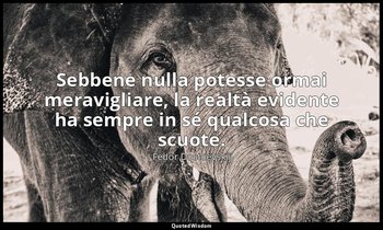 Sebbene nulla potesse ormai meravigliare, la realtà evidente ha sempre in sé qua — Fëdor Dostoevskij