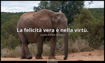 La felicità vera è nella virtù. (16, 1) — Lucio Anneo Seneca