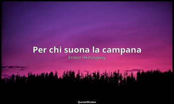 Per chi suona la campana — Ernest Hemingway