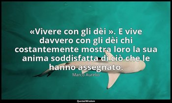 «Vivere con gli dèi ». E vive davvero con gli dèi chi costantemente mostra loro  — Marco Aurelio