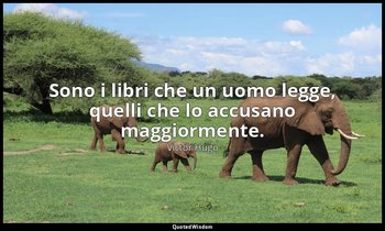 Sono i libri che un uomo legge, quelli che lo accusano maggiormente. — Victor Hugo